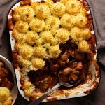 Chicken Mushroom Pie with Duchess Potato