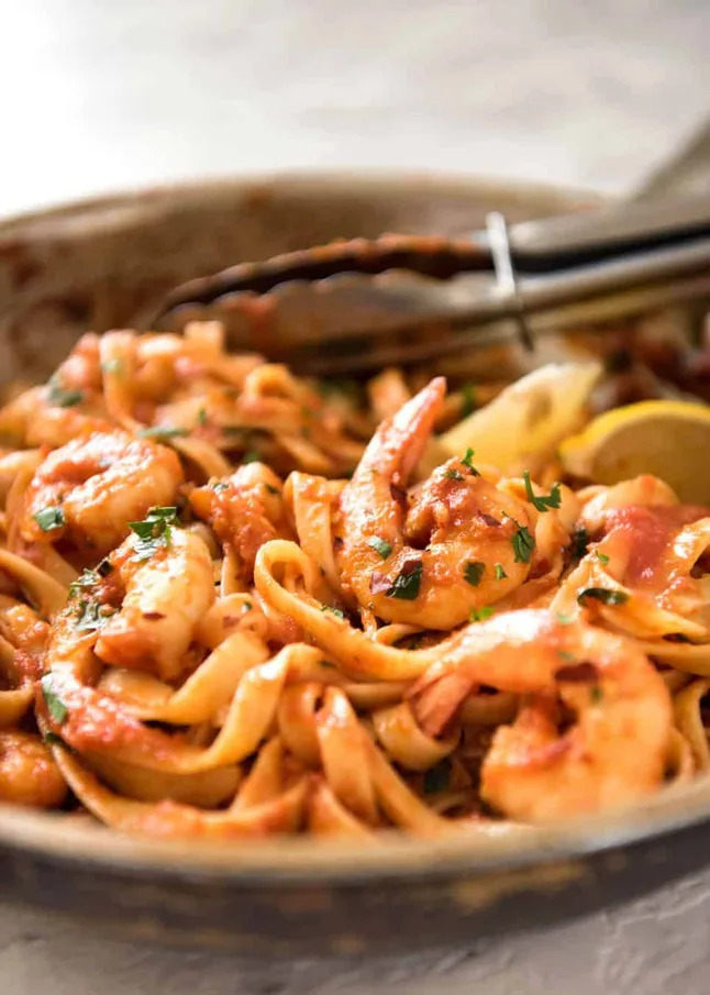 Spicy Chilli Prawn Pasta (Shrimp)