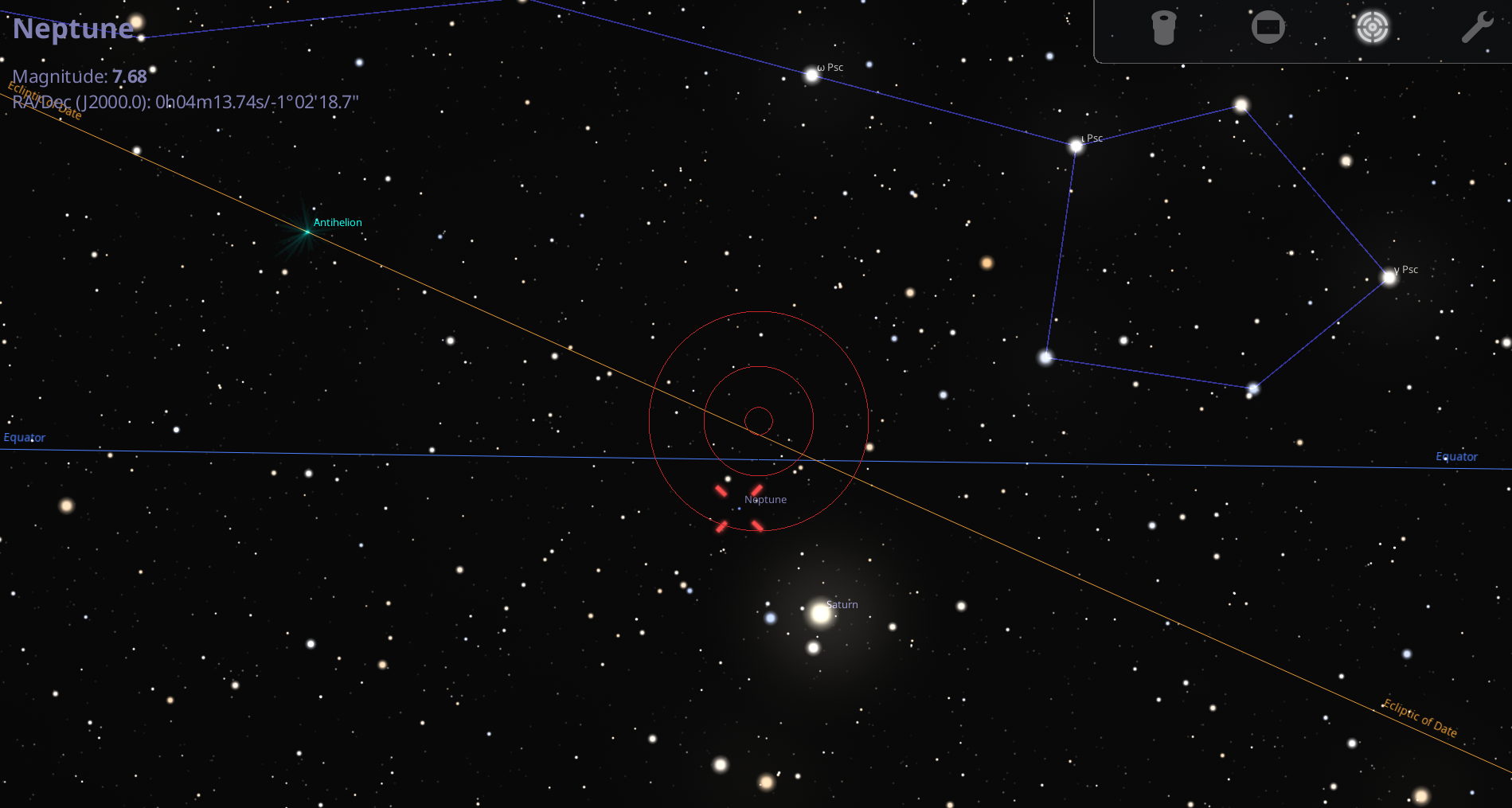 Saturn versus Neptune near opposition
